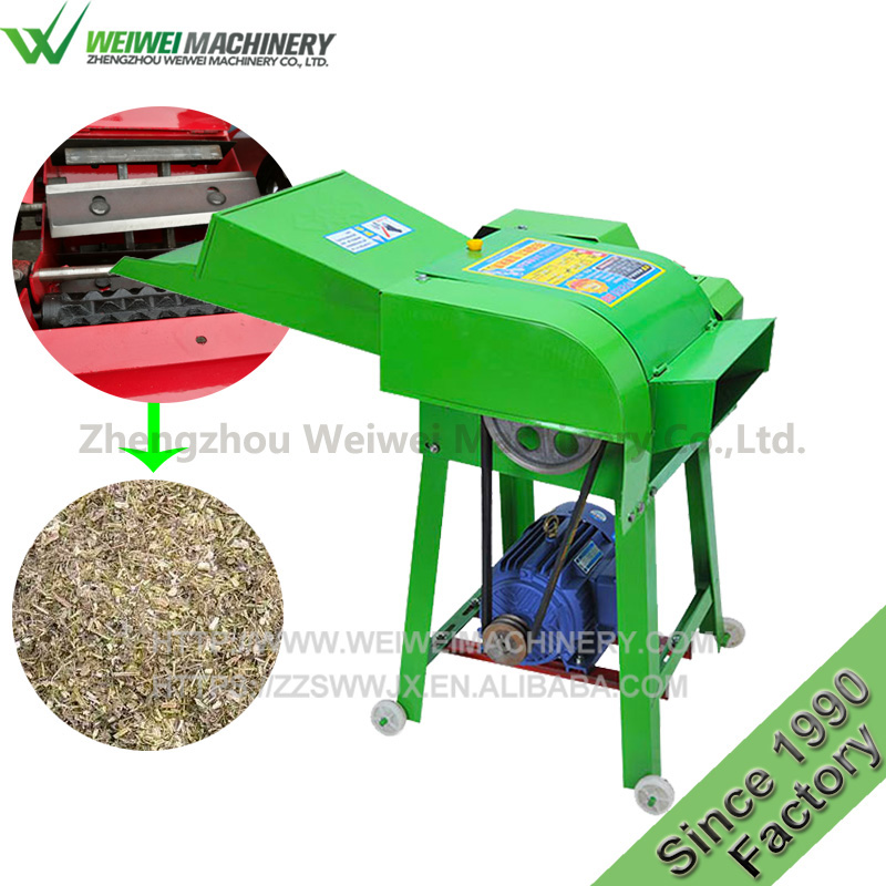 Weiwei 9ZP-0.4B Output 0.4-1.2Ton/h Grass Chopper Cutter Feed Processing Machine