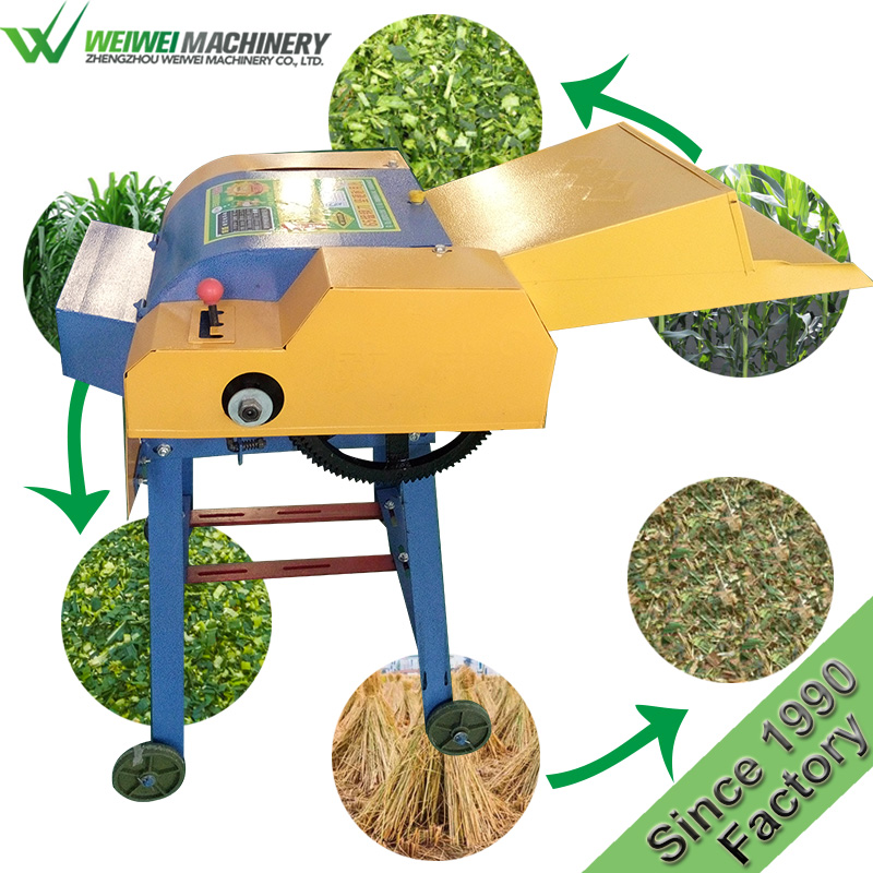 Weiwei 9ZP-0.4B Output 0.4-1.2Ton/h Grass Chopper Cutter Feed Processing Machine