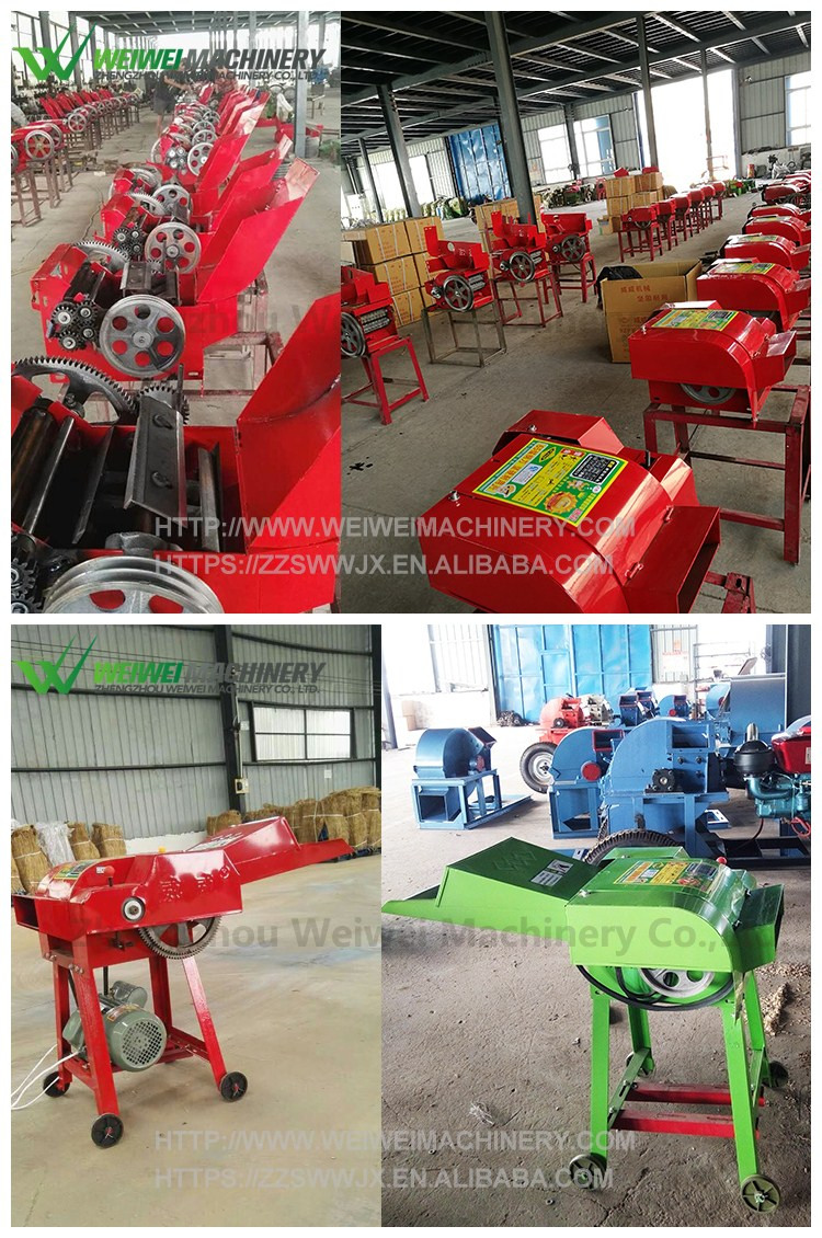 Weiwei 9ZP-0.4B Output 0.4-1.2Ton/h Grass Chopper Cutter Feed Processing Machine