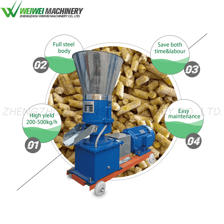 Weiwei feed pellet machine 9KLP-125 poultry making