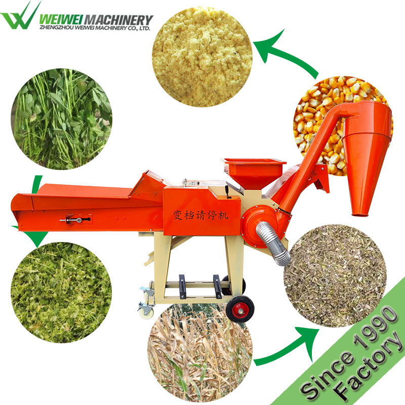 Weiwei 9ZRF-3.8T chaff cutter small corn silage grass chopper feed animals