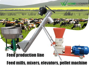 FPL-150 Small poultry animals feed processing line mixer and pellet 150-5000kgh