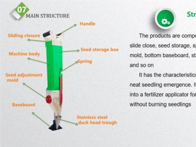 weiwei portable portable seeder, 2kg seeder, single mouth seeder