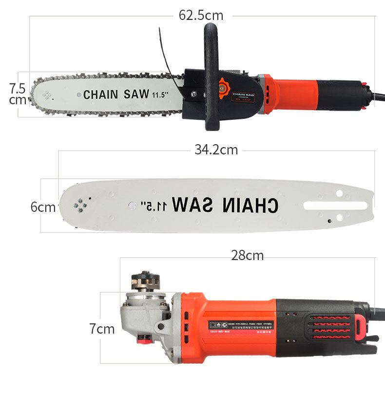 weiweiHousehold logging electric chain saw multi-purpose woodworking Angle grind