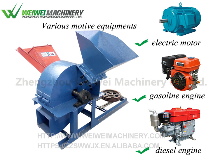 weiweiMFJ-420 wood shredder, household wood chipper, mobile wood grinder