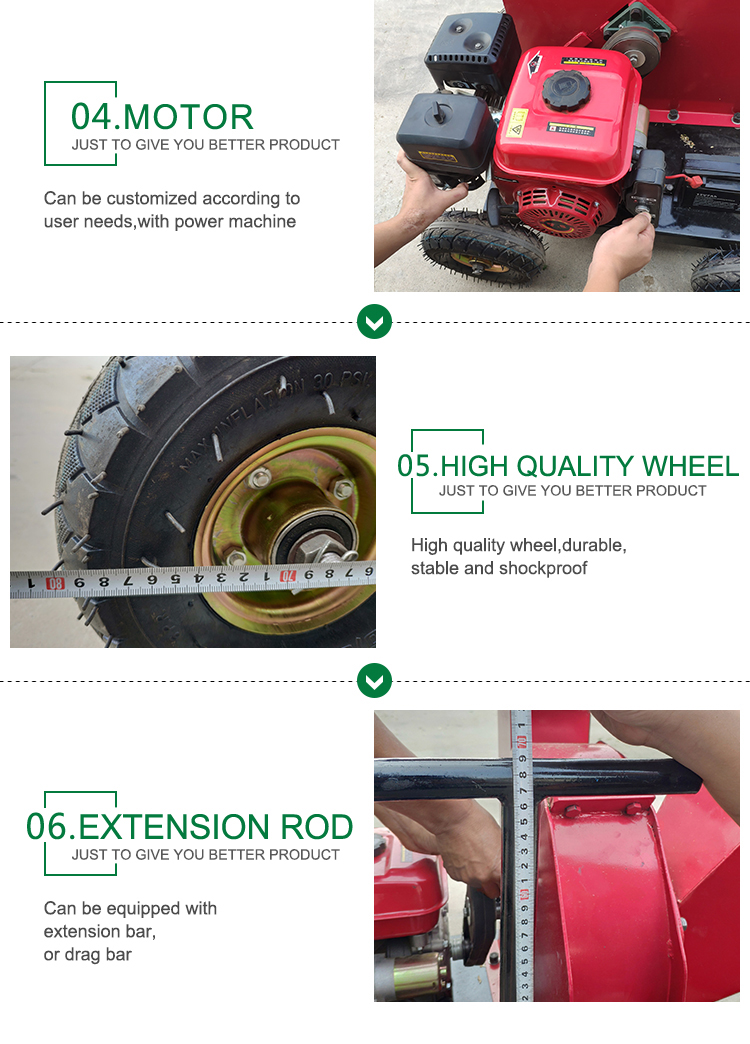 WeiweiSWC-400 mobile small home wood chipper, home garden wood chipper