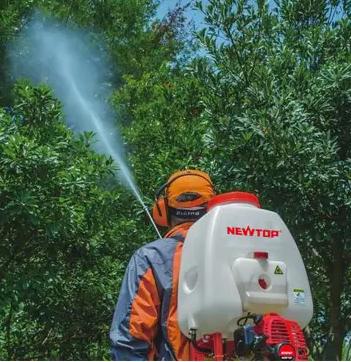 What are the advantages of a backpack power sprayer?