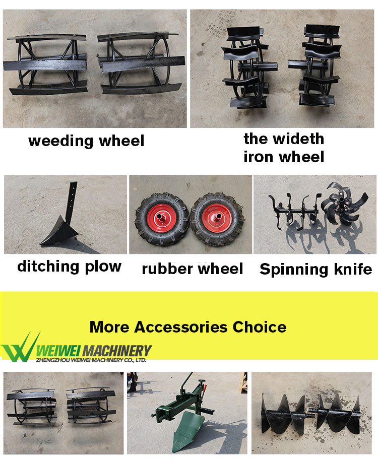 Weiwei small multifunctional microtiller, cultivator, hand-held plow machine