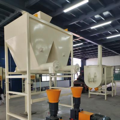 Feed silo for feed pellet production lines