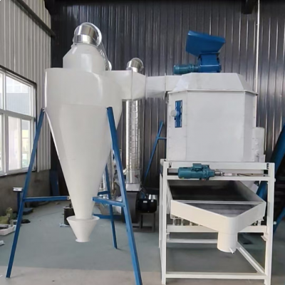 Counterflow cooler for feed pellet production lines