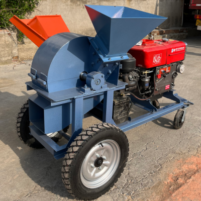 WEIWEI diesel Drive Wood Chipper Grinder Wood Crusher Tree Root Branch