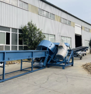 Weiwei wood crusher MFJ1200 wood chipping machine with Conveyor belt