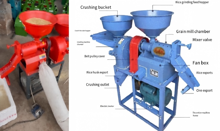 what can rice mill crusher grind