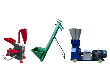 Weiwei Machinery 9KLP-260 feed line: 8-axle mill + elevator + pellet mill