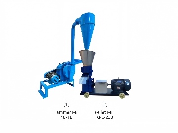 Weiwai 200kg/h pellet line: 40-18 crusher + 230 granulator