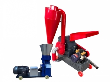 Weiwei machinery 8-Axis Crusher + 9KLP-260 Flat-Die Pellet Mill 500kg Feed Line