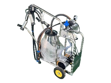 Weiwei Machinery Vacuum Pump Milking Machine: Mobile Cow and Goat Milker with Single or Double 25L Stainless Bucket for Herds of 1 to 40 Head