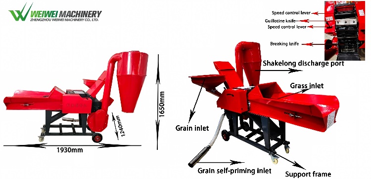 guillotine forage shredder 9ZRF-4.8 for feed making