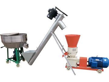FPL-150 Small poultry animals feed processing line mixer and pellet 150-5000kgh